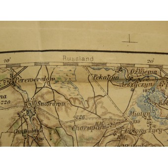 Österrikisk-ungersk karta över Brody-Tarnopol 1:400, K.u.K. Feldkanonenregiment № 14. Espenlaub militaria